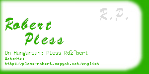 robert pless business card